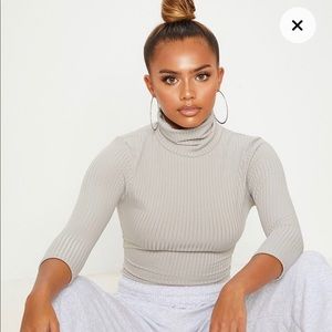 PLT Roll neck crop top
